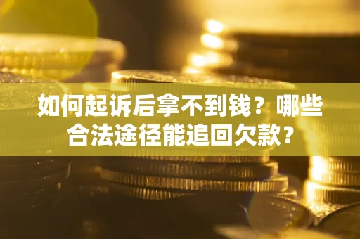 济南如何起诉后拿不到钱？哪些合法途径能追回欠款？