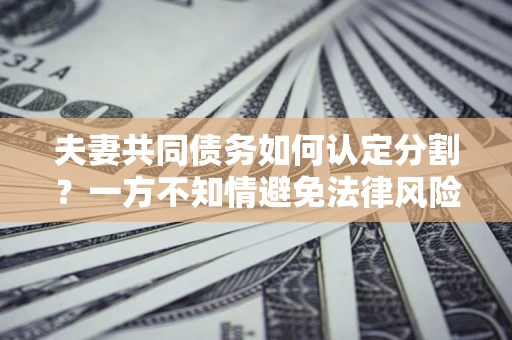 济南夫妻共同债务如何认定分割？一方不知情避免法律风险必看！